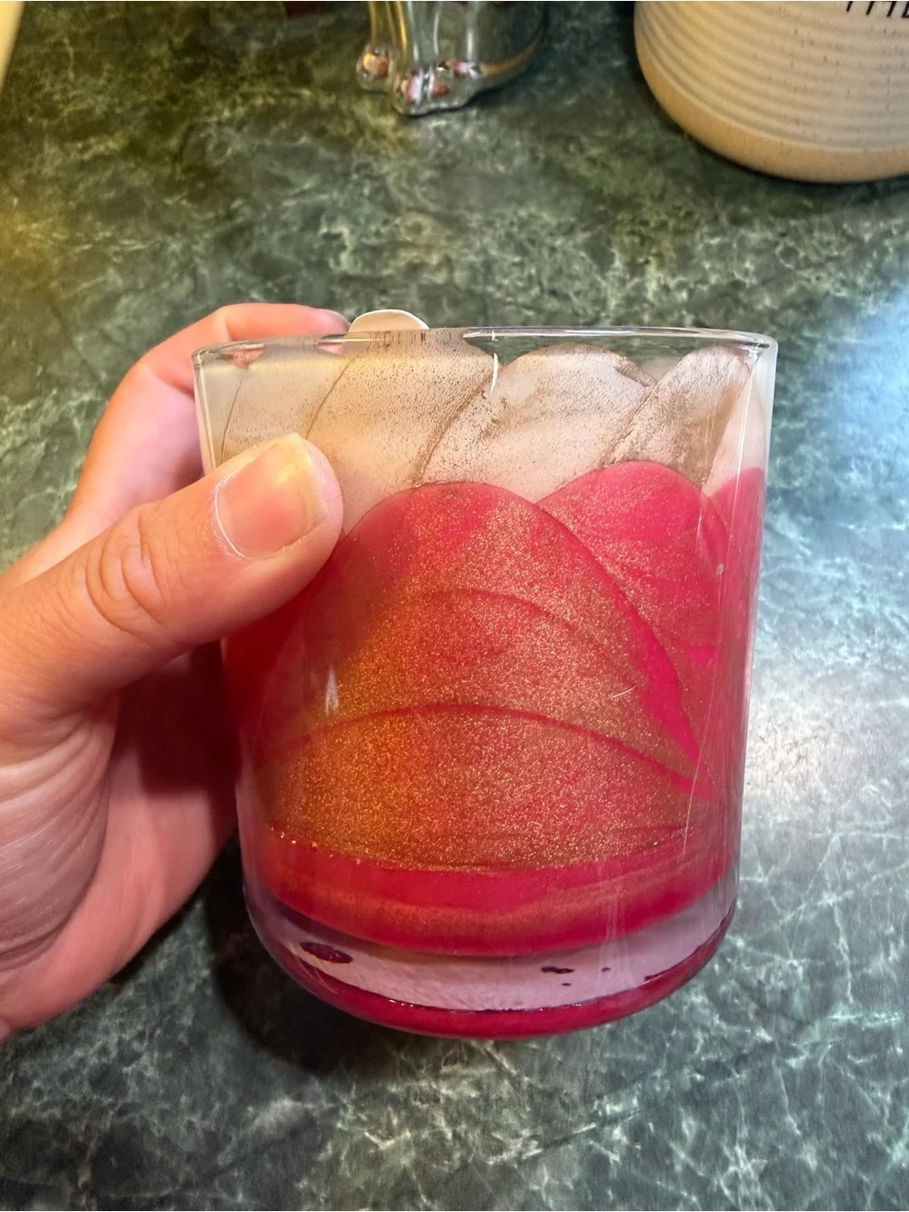 Northern Lights Wax Painted Candle — Pink Catchfly Scent